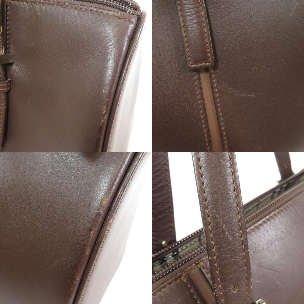 Burberry logo embossed Boston bag leather - Picture 8 of 11